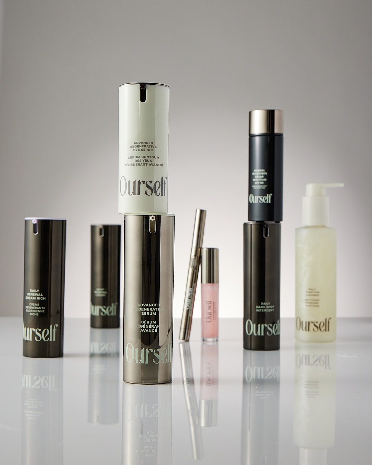 Skincare products from the brand Ourself.