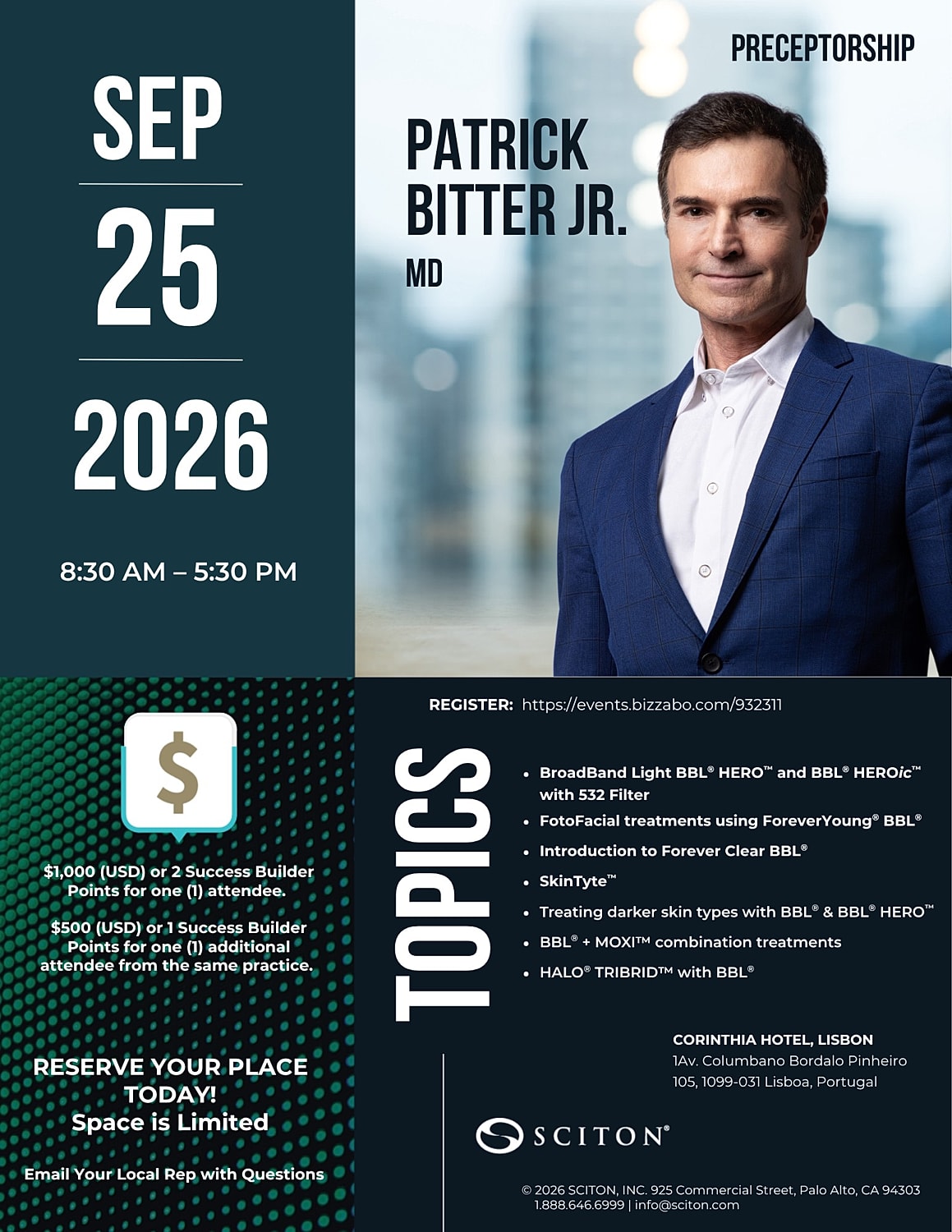 Patrick Bitter Jr. MD Preceptorship event details.